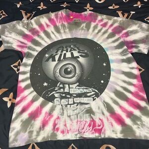 Gallery Dept Tie-Dye Tee in Pink & Gray